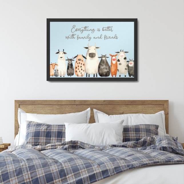 Everything is better with family and friends framed art (Bedroom)