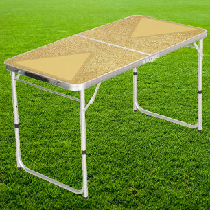 Everything is Better with Gold Glitter Cup Setup  Beer Pong Table