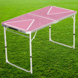 Everything is Better with Pink Glitter Cup Setup  Beer Pong Table