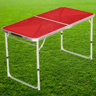 Everything is Better with Red Glitter Cup Setup  Beer Pong Table