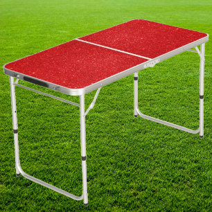 Everything is Better with Red Glitter Tailgate Beer Pong Table