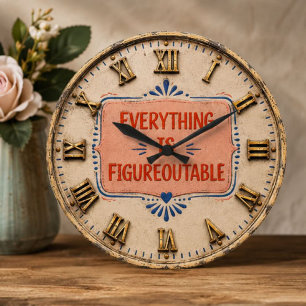 Everything Is Figureoutable Positive Motivation Large Clock