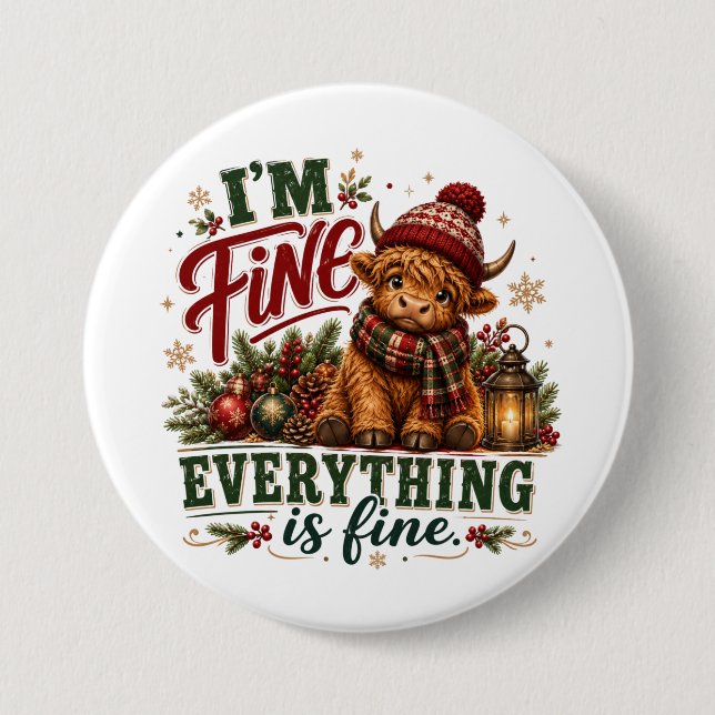 Everything Is Fine Button (Front)