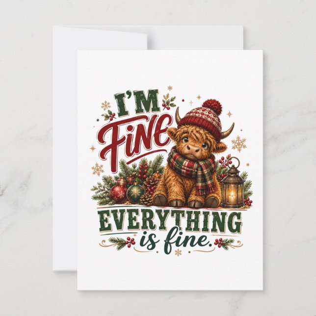 Everything Is Fine Invitation (Front)