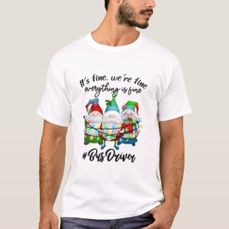 Everything Is Fine Paraprofessional Christmas Xmas T-Shirt