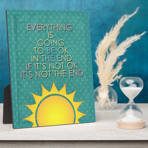 everything is going to be ok plaque