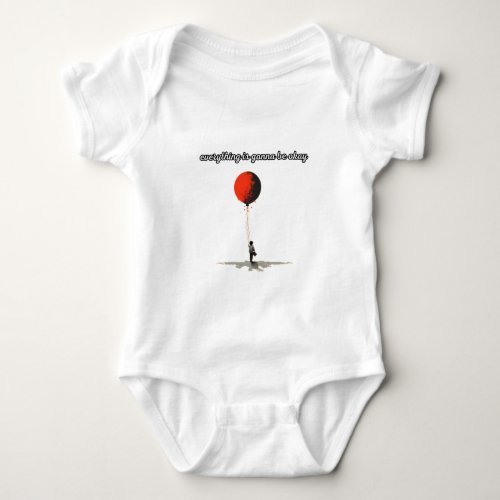 everything is gonna be okay red ballon baby bodysuit
