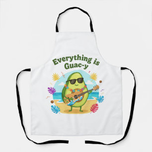 Everything Is Guac-y Funny Avocado   Beach Pun Apron