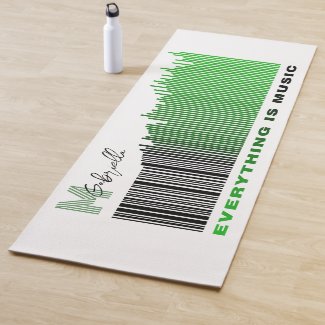 Everything is Music Green Sound Barcode Monogram