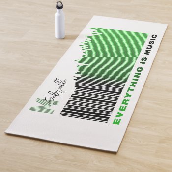 Everything is Music Green Sound Barcode Monogram