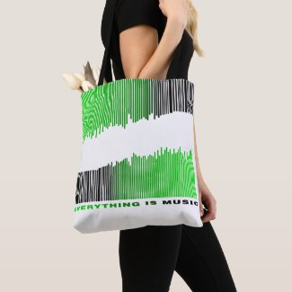 Everything is Music Text Green Barcode Song Player