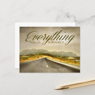 "Everything is possible" Motivation Affirmation Postcard