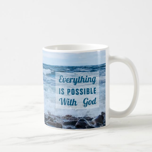 Everything is Possible Motivational Beach Mug (Right)