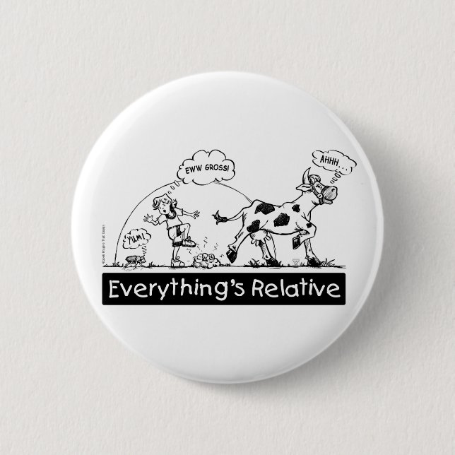 Everything is Relative Pinback Button (Front)