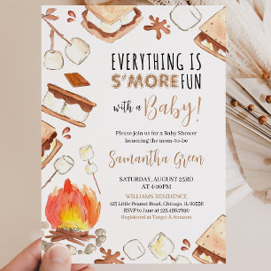 Everything is S'more Fun Baby Shower Invitation