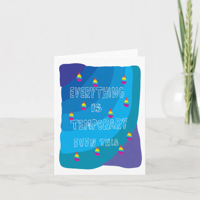 Everything Is Temporary Motivational Quote Card | Zazzle