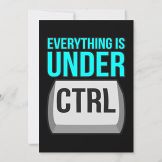 Everything Is Under Control Computer Tech Thank You Card