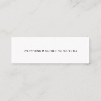 Everything is Unfolding Perfectly Mini Affirmation Loyalty Card