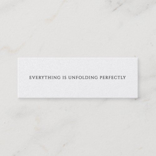 Everything Is Unfolding Perfectly Mini Affirmation Loyalty Card