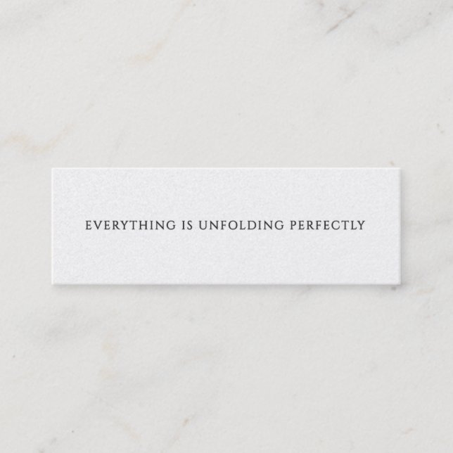 Everything Is Unfolding Perfectly Mini Affirmation Loyalty Card (Front)