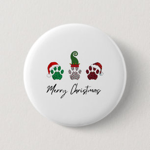Everything Italian Greyhound Merry Christmas Paw P Button