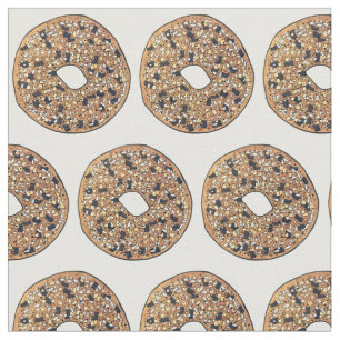 Everything Poppy Sesame Seed Bagel Breakfast Food Fabric