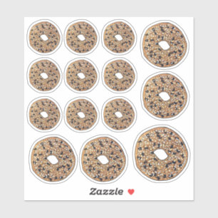Everything Poppy Sesame Seed Bagel Breakfast Food Sticker