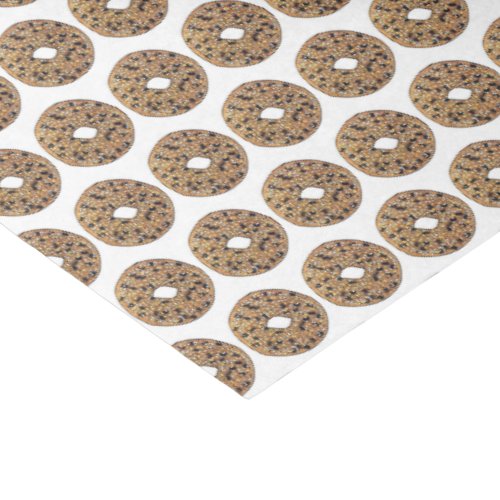 Everything Poppy Sesame Seed Bagel Breakfast Food Tissue Paper