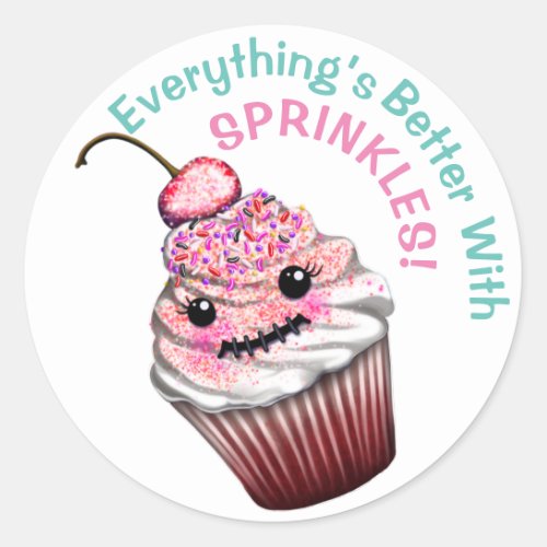 Everythings Better With Sprinkles Cute Stickers