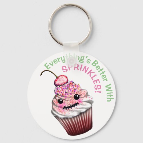 Everythings Better With Sprinkles  Keychain 