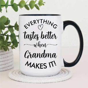Everything Tastes Better When Grandma Makes It Two-Tone Coffee Mug