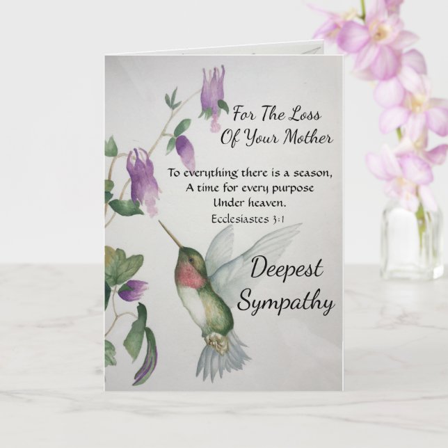 Everything There Is A Season Mother Sympathy Card (Orchid)