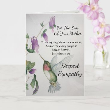 Everything There Is A Season Mother Sympathy Card