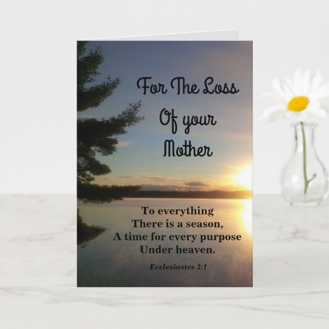 Everything There Is A Season Mother Sympathy Card (Small Plant)