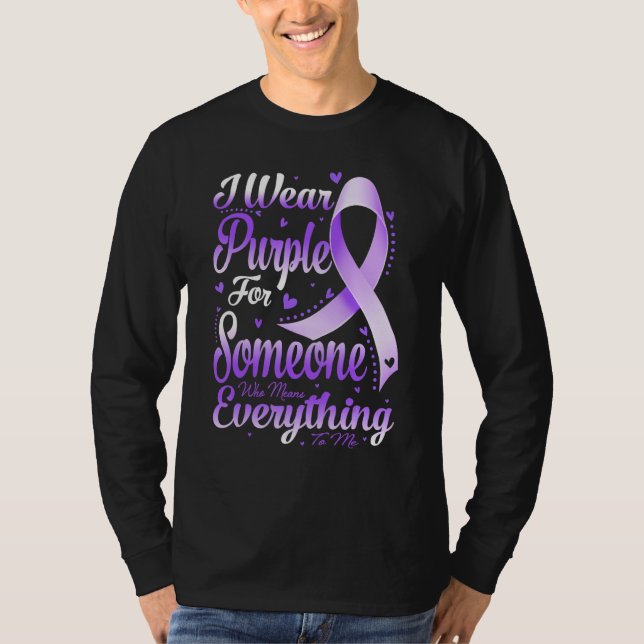 Everything To Me Epilepsy Day Purple Ribbon Epilep T-Shirt (Front)