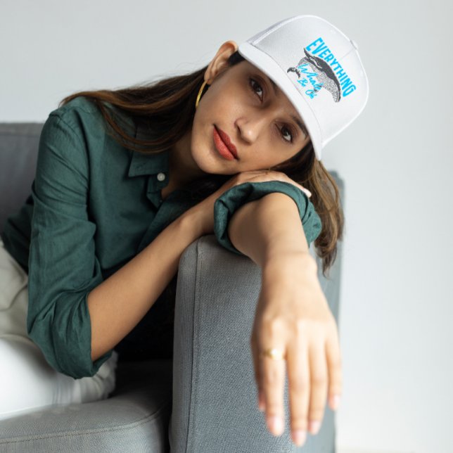 Everything Whale Be Okay Cute Quote Snap Back Hat (Creator Uploaded)
