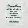 Everything will be alright in the end Postcard