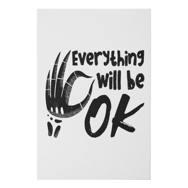 Everything Will Be Ok Radiology Tech Technologist Faux Canvas Print (Front)