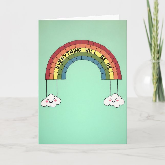 Everything Will Be Ok Rainbow Card (Front)