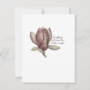 Everything Will Come True Make a Wish Botanical Ma Note Card