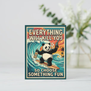 Everything Will Kill You Panda Postcard