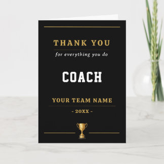 Everything You Do Trophy Coach Thank You Card