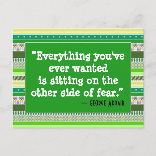 Everything youve ever wanted Encouragement Green Postcard