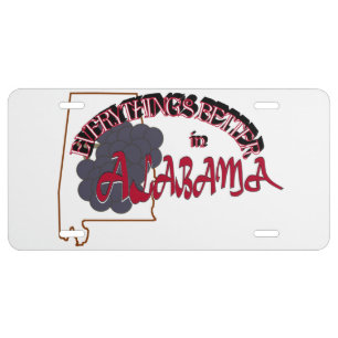 Everything's Better in Alabama License Plate