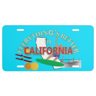 Everything's Better in California Graphics License Plate