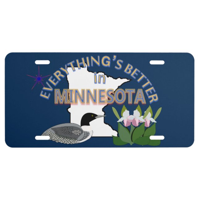 Everything's Better in Minnesota License Plate (Front)