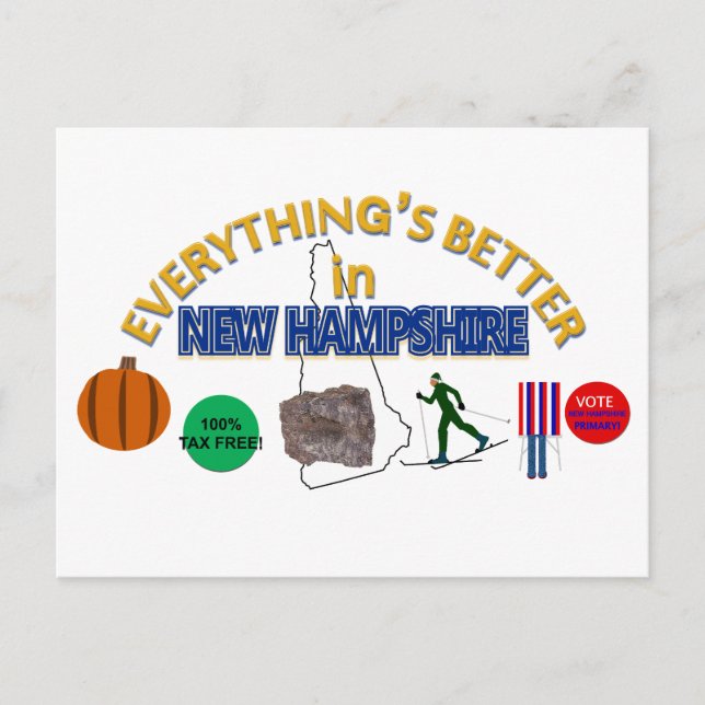Everything's Better in New Hampshire Postcard (Front)