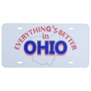 Everything's Better in Ohio License Plate