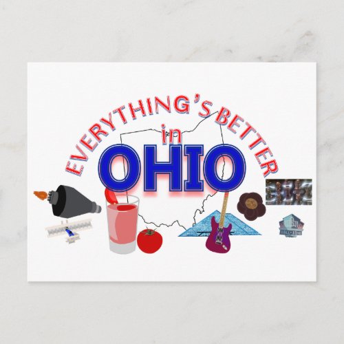 Everythings Better in Ohio Postcard