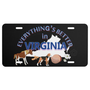 Everything's Better in Virginia Graphics License Plate